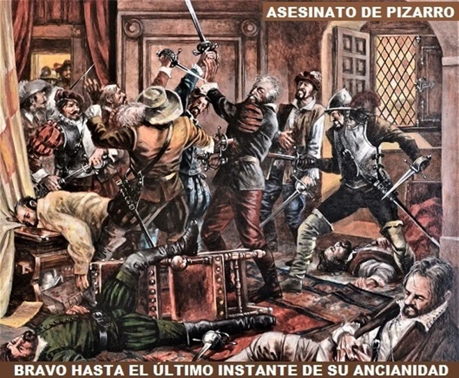 Ilustración de portada del tomo 6: Perú, guerra de Chupas